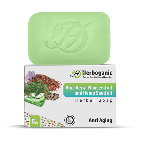 Aloe Vera, Flaxseed Oil and Hemp Seed Oil Herbal Soap