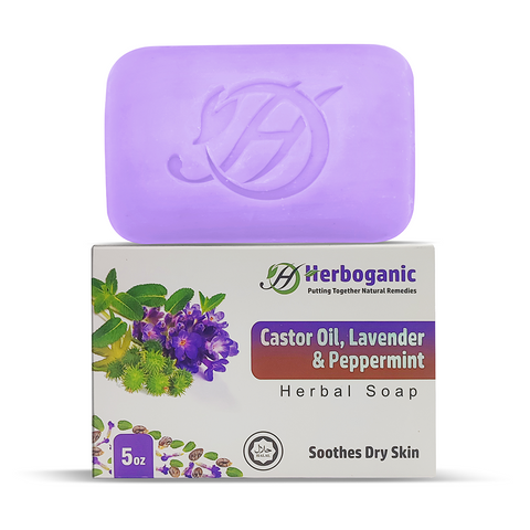 Castor Oil, Lavender and Peppermint Herbal Soap