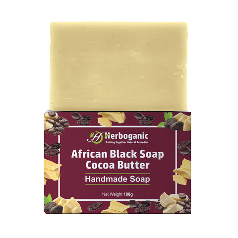 African Black Soap with Cocoa Butter Handmade Soap
