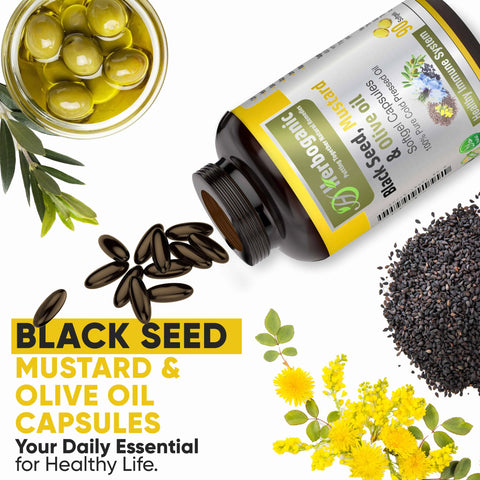 Black Seed, Mustard & Olive Softgel Capsules