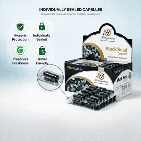 Black Seed Capsules Blister Pack
