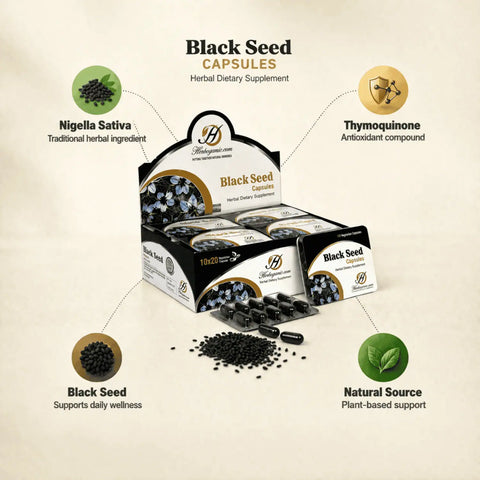 Black Seed Capsules Blister Pack