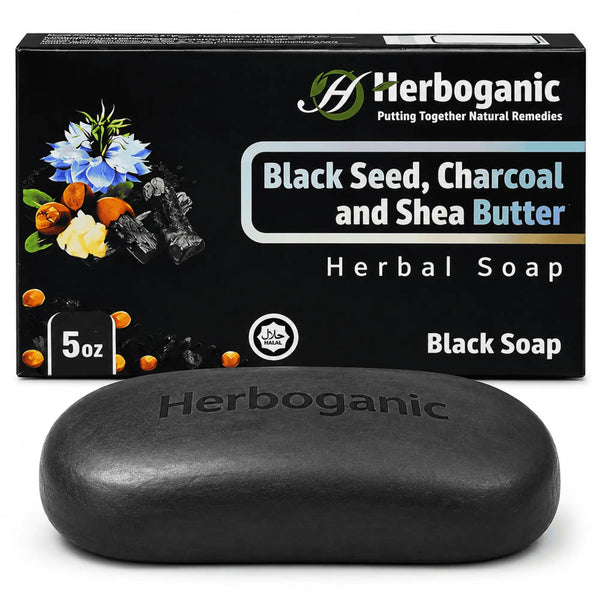 Black Seed, Charcoal and Shea Butter Herbal Soap (Wholesale)