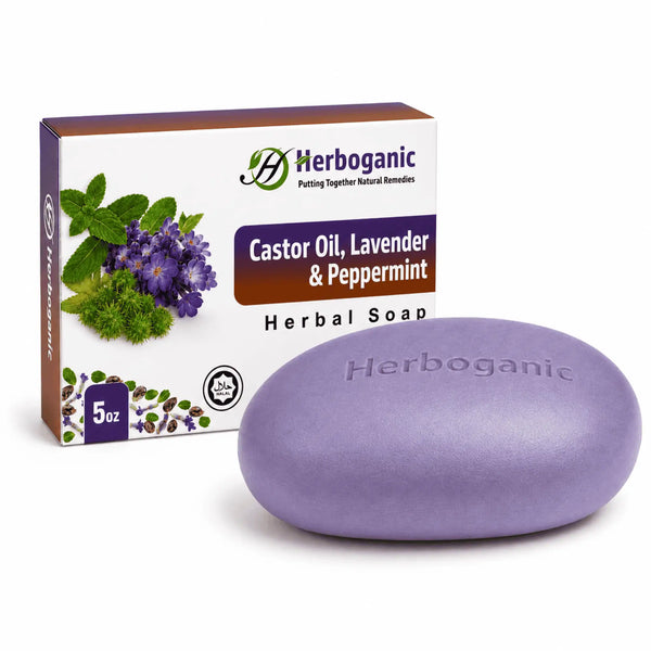 Castor Oil, Lavender and Peppermint Herbal Soap (Wholesale)