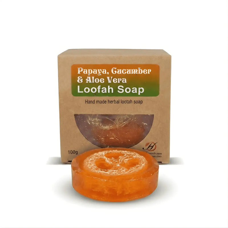 Papaya, Cucumber & Aloe Vera Loofah Soap