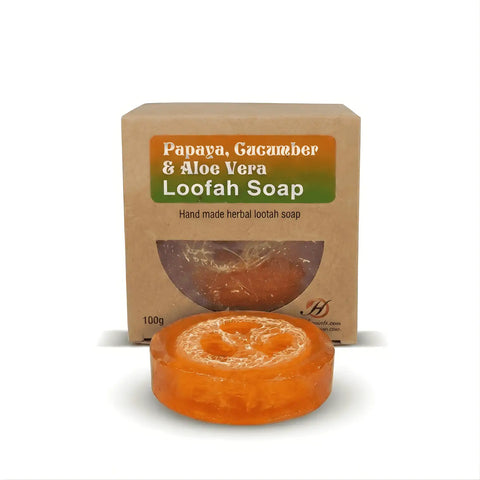 Papaya, Cucumber & Aloe Vera Loofah Soap (wholesale)