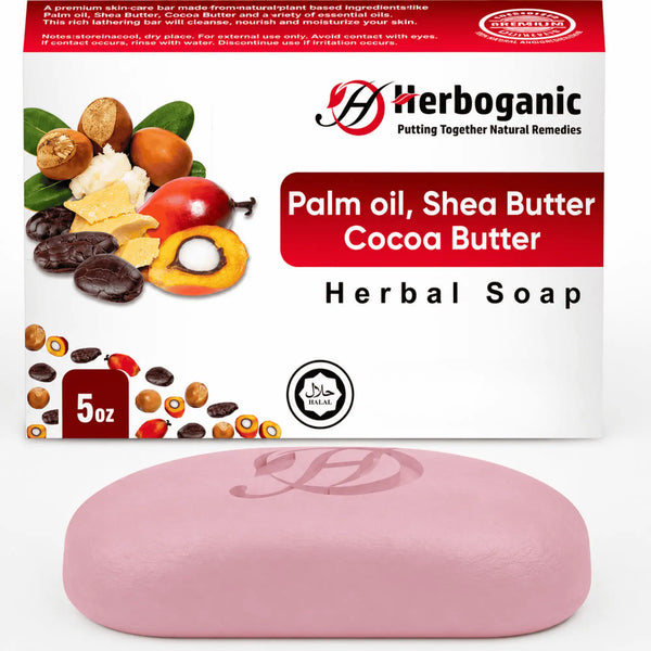 Palm Oil, Shea Butter and Cocoa Butter Herbal Soap (Wholesale)