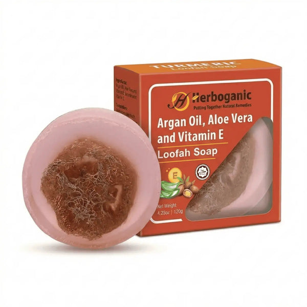 Argan Oil, Aloe Vera & Vitamin E Loofah Soap (Wholesale)