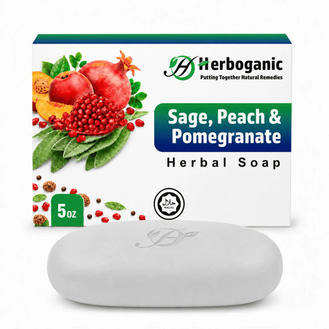 Sage, Peach and Pomegranate Herbal Soap