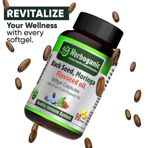 Black Seed, Moringa & Flaxseed Softgel Capsules