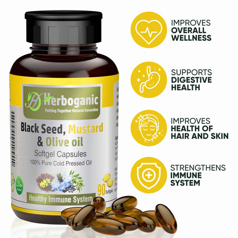 Black Seed, Mustard & Olive Softgel Capsules