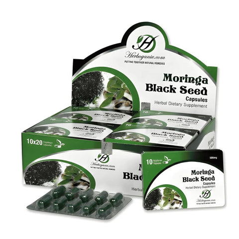 Black Seed Moringa Capsules Blister Pack