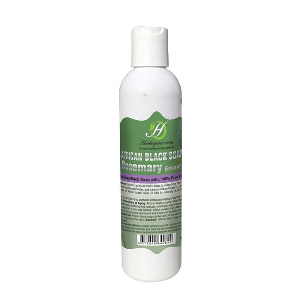 African Black Soap Liquid With Rosemary Essential Oil (Wholesale)
