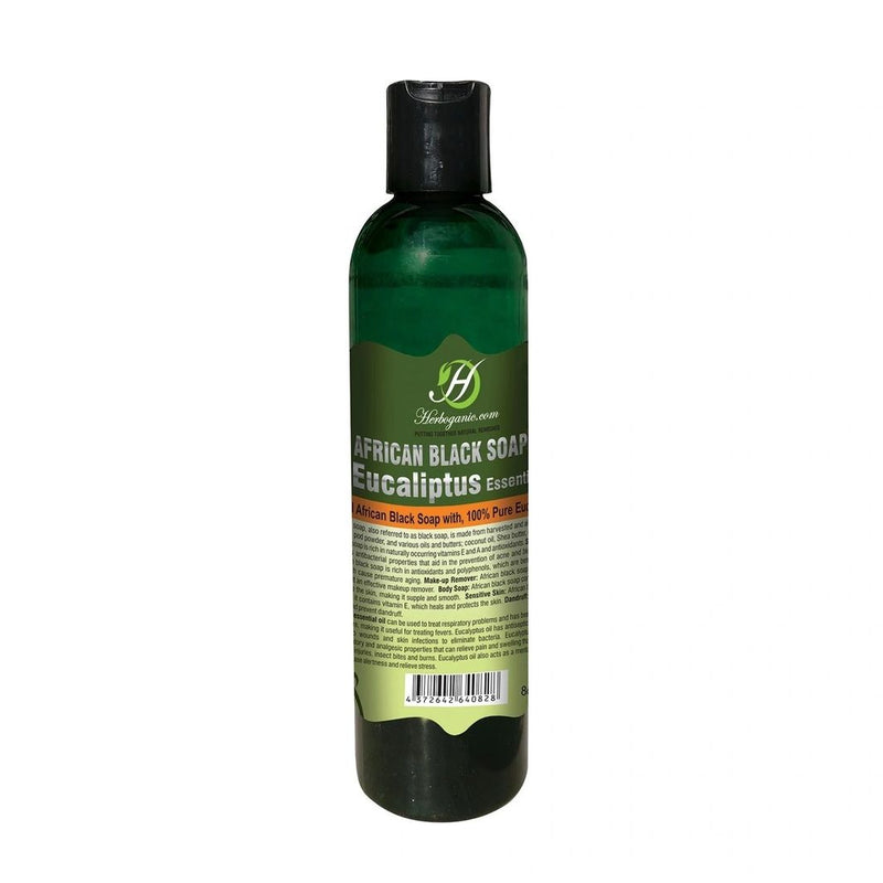 African Black Soap Liquid with Eucalyptus Essential Oil (Wholesale)