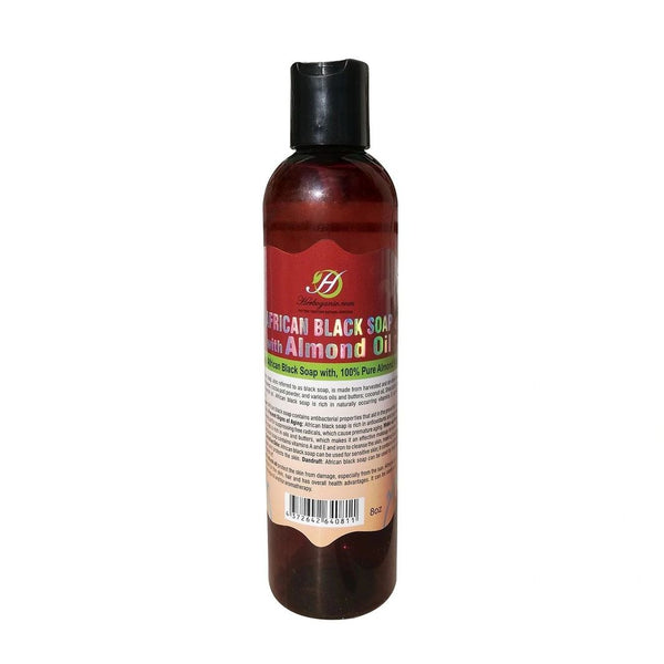 African Black Soap Liquid with Almond Oil 8 oz 24/Case