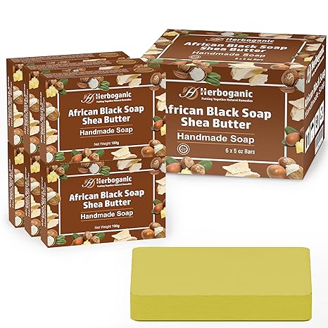 African Black Soap with Shea Butter Handmade Soap
