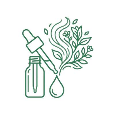 Mild herbal aroma from essential oils