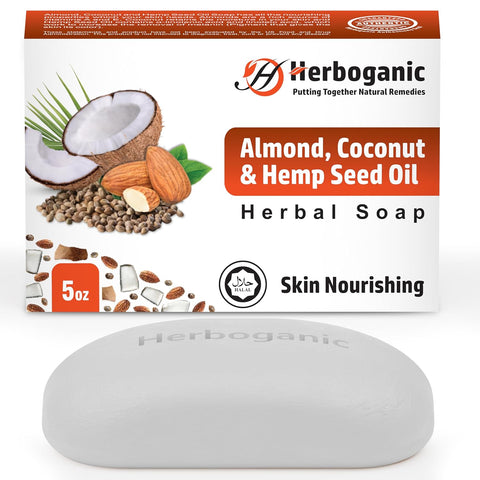 Almond, Coconut and Hemp Seed Oil Herbal Soap