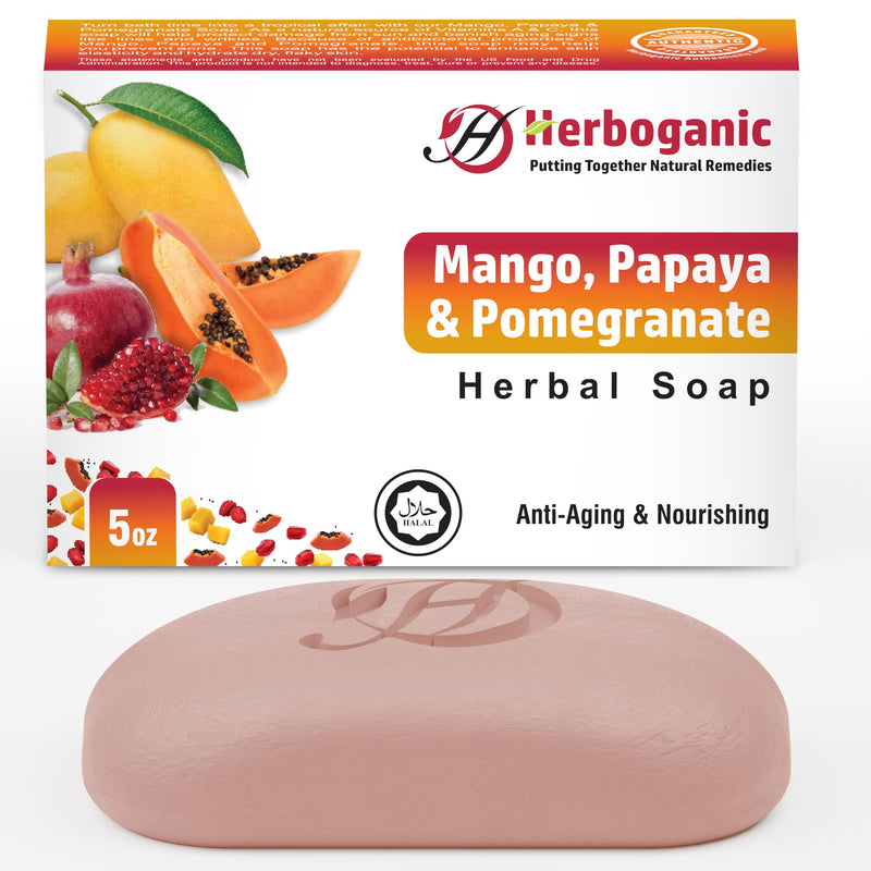 Mango, Papaya & Pomegranate Herbal Soap