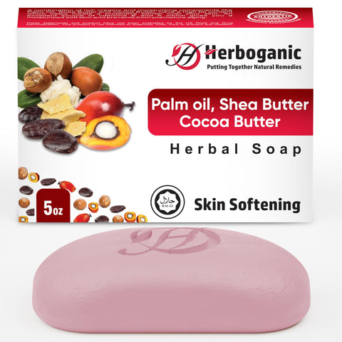 Palm Oil, Shea Butter and Cocoa Butter Herbal Soap