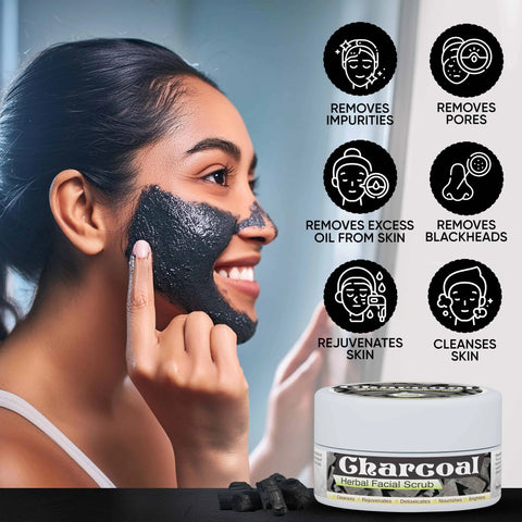 Charcoal Herbal Facial Scrub