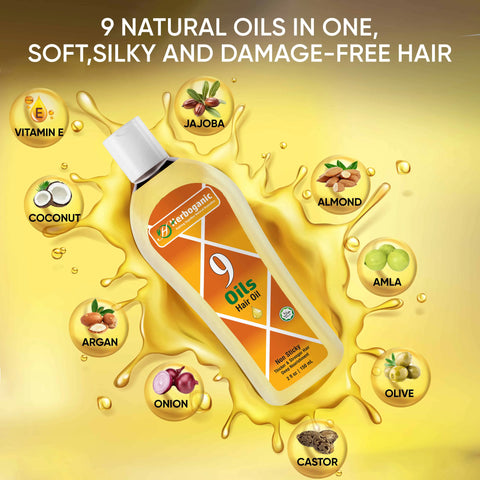9 Oils Herbal Hair Oil