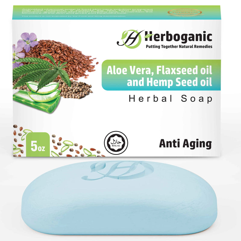 Aloe Vera, Flaxseed Oil and Hemp Seed Oil Herbal Soap (Wholesale)